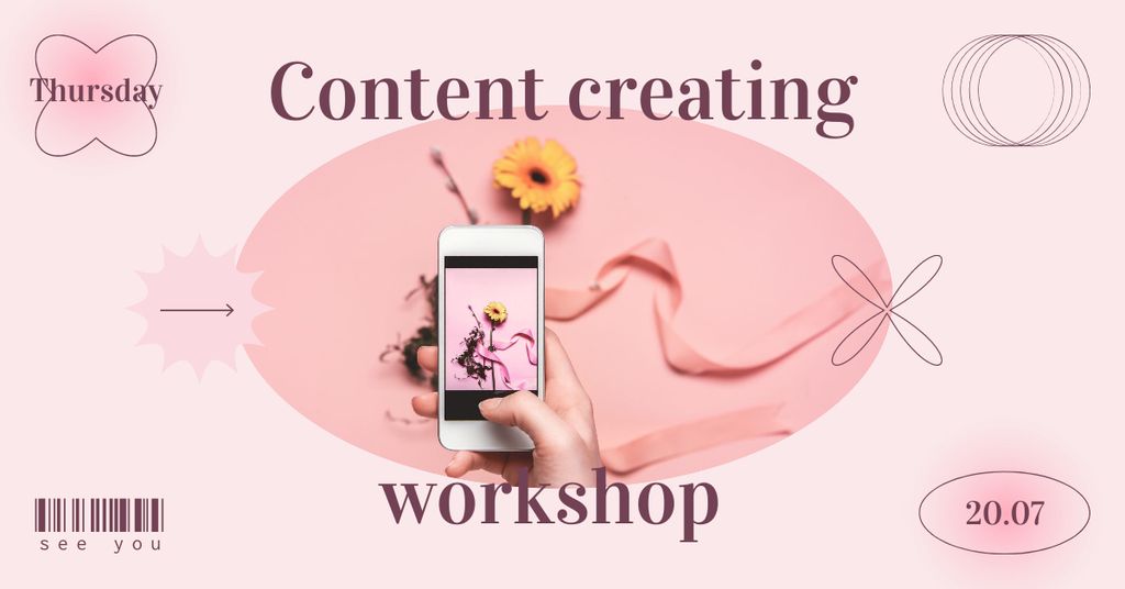 Ontwerpsjabloon van Facebook AD van Content Creation Workshop