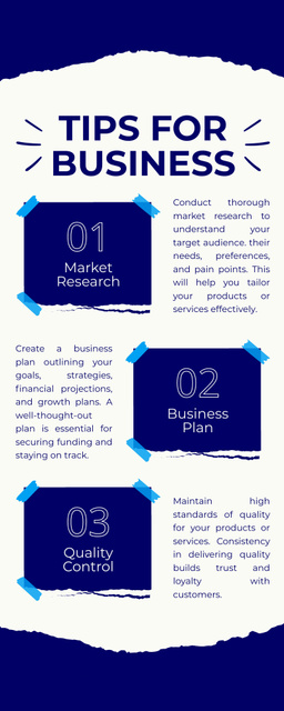 Platilla de diseño Steps and Tips for Business Infographic