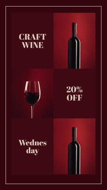 Template di design Discount Craft Wine Sale Instagram Story