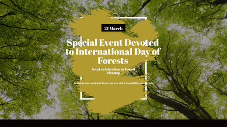 International Day of Forests Event Tall Trees FB event cover – шаблон для дизайну