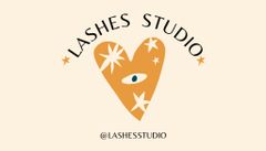 Lashes Beauty Studio Services Offer on Orange