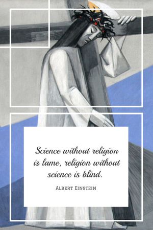 Religious Quote with Christian Cross Tumblrデザインテンプレート