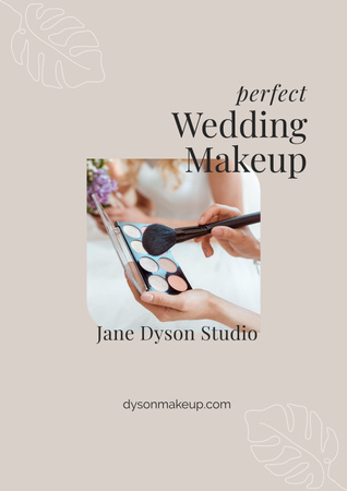 Ontwerpsjabloon van Poster van Wedding Makeup from Beauty Studio