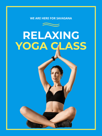 Designvorlage Enjoy Yoga Class für Poster 36x48in