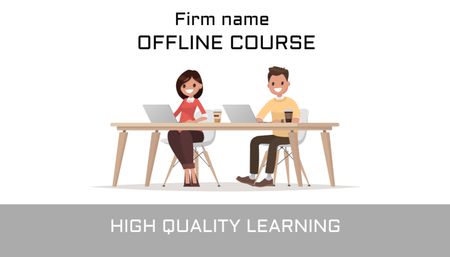 Advertisement for Professional Development Courses Business Card US – шаблон для дизайну