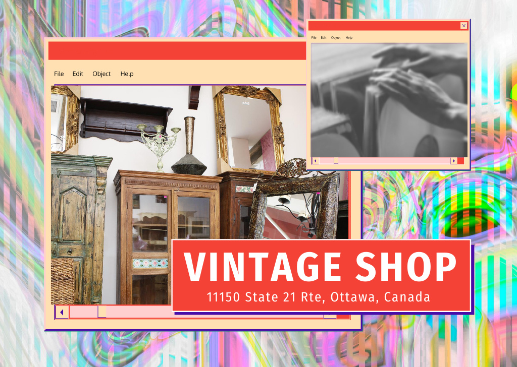 Vintage Shop Ad Card – шаблон для дизайна