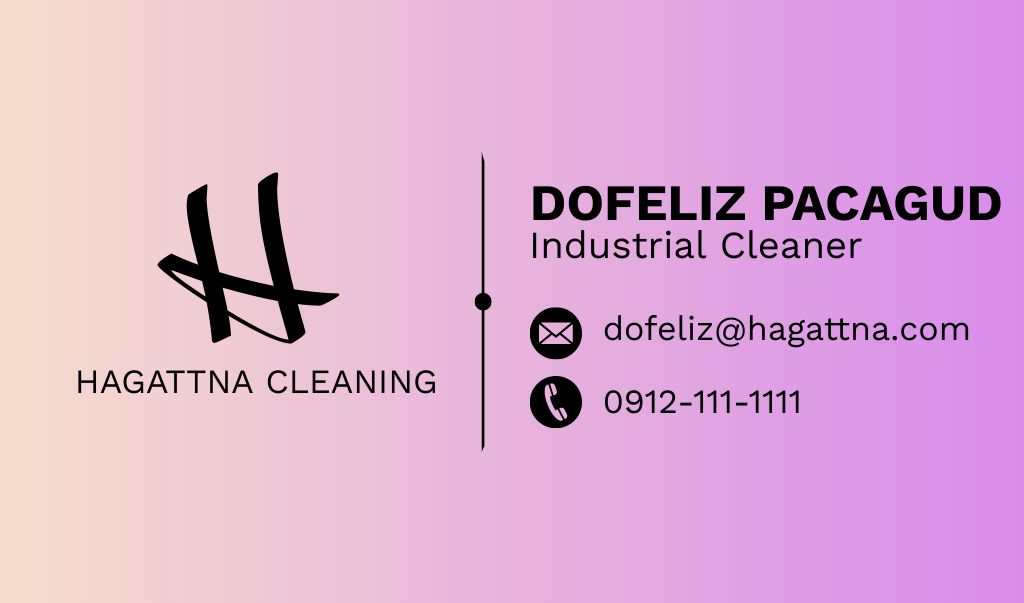 Cleaning Services Offer on Gradient Business Card US Design Template