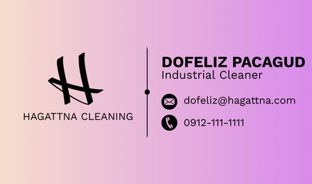 Template di design Cleaning Services Offer on Gradient Business Card US