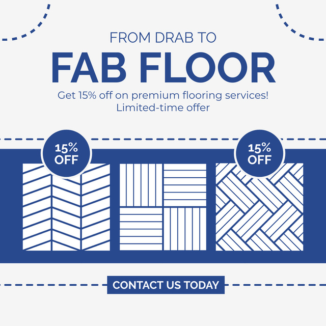 Modèle de visuel Flooring Installation Discount Offer - Instagram AD