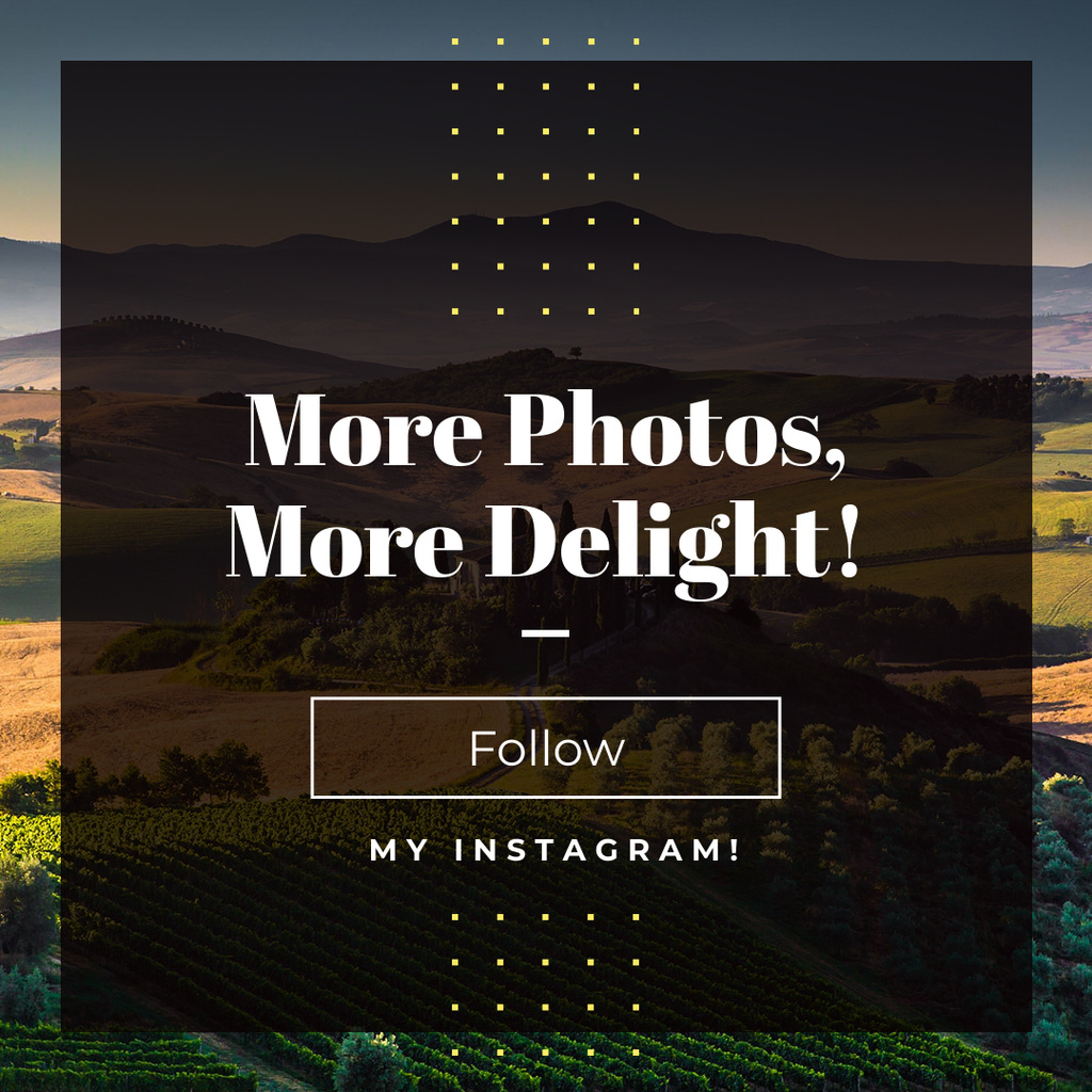 Scenic Mountain Landscape Instagram – шаблон для дизайну