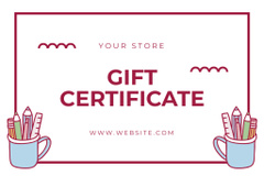 Gift Voucher with Stationery in Cup