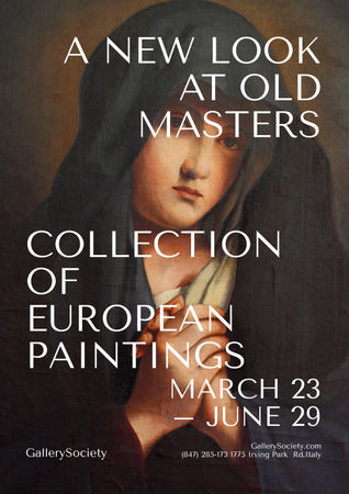 Ontwerpsjabloon van Poster van Art Exhibition Announcement with Masterpiece