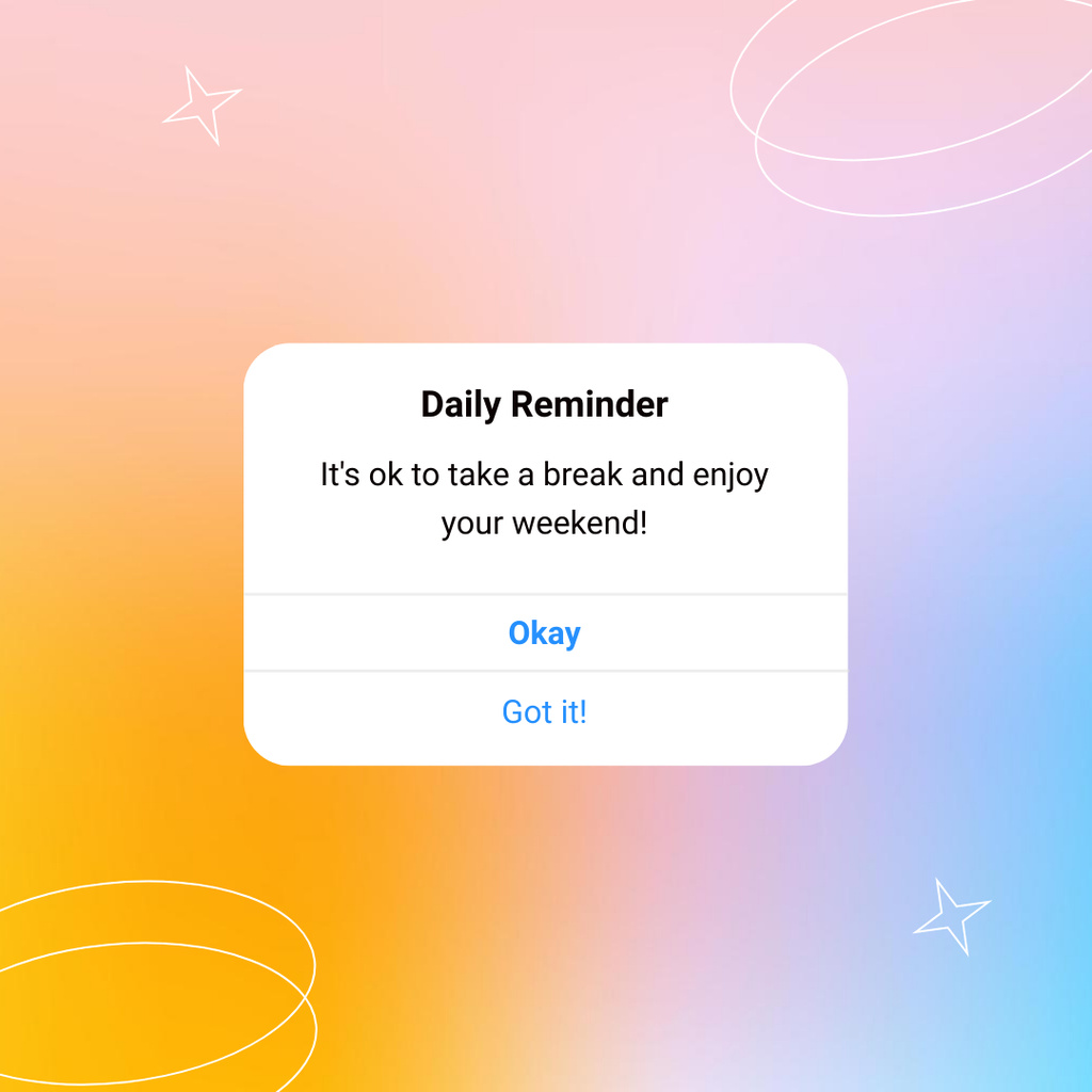 Szablon projektu Inspirational Daily Reminder Instagram
