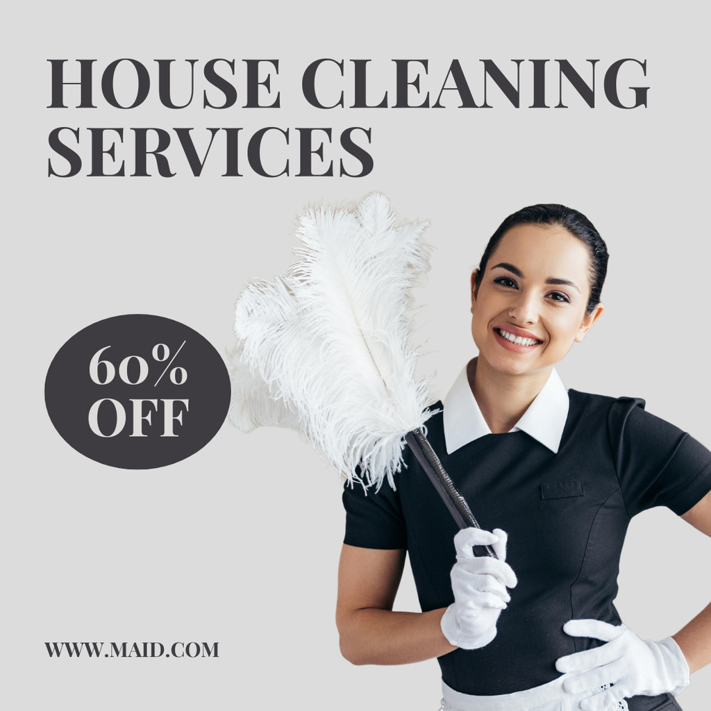 Ontwerpsjabloon van Instagram van House Cleaning Services Discount