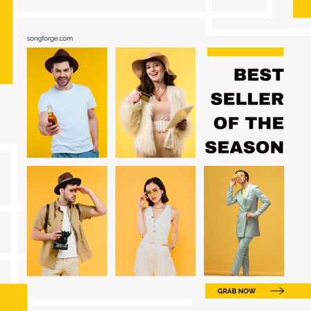 Designvorlage Fashion Sale of Seasonal Clothing für Instagram