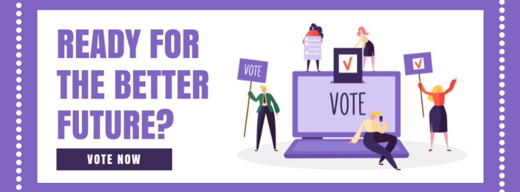 Modèle de visuel Vote for Better Future - Facebook cover