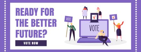 Platilla de diseño Vote for Better Future Facebook cover