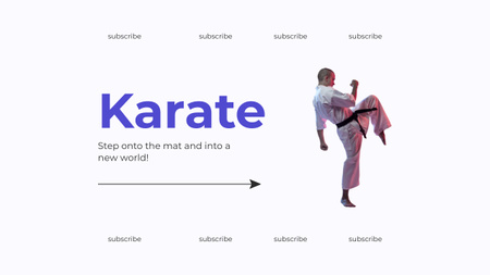 Plantilla de diseño de artes marciales Youtube Thumbnail 