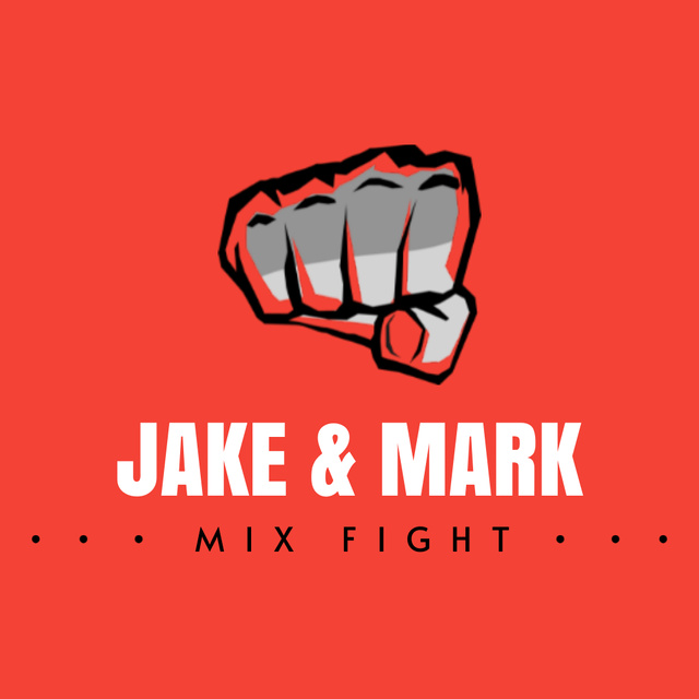 Platilla de diseño Mixed Martial Arts Promotion With Fist Emblem Animated Logo