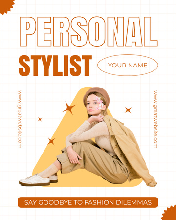 Plantilla de diseño de Personal Fashion Adviser and Stylist Instagram Post Vertical 
