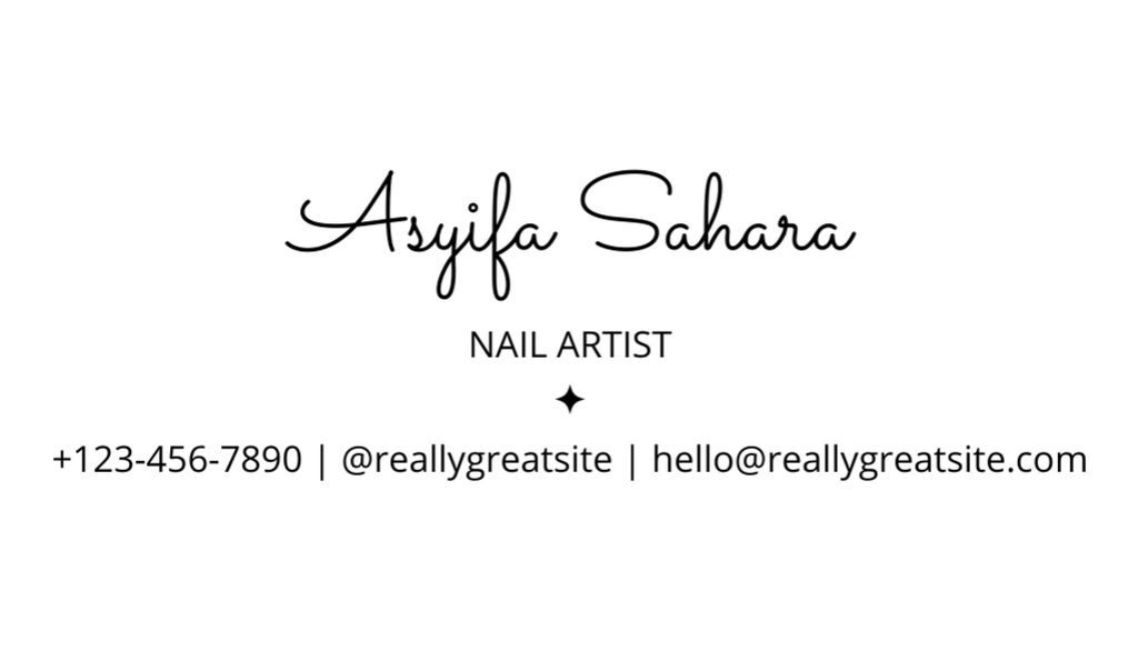 Template di design Nail Artist Promotion Business Card US