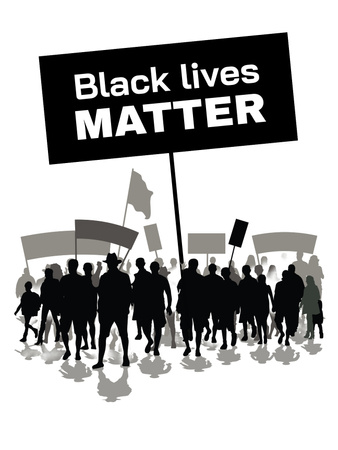 Plantilla de diseño de Desfile contra el racismo con la gente Poster US 