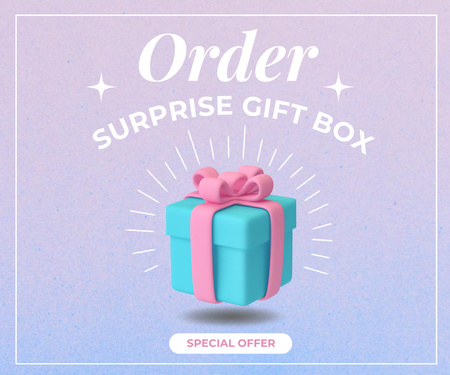 Gift boxes offers and subscription Large Rectangle Design Template