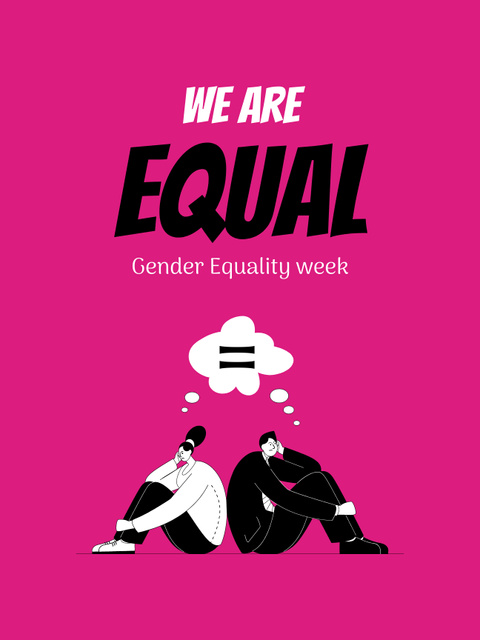 Gender Equality Week Announcement Poster US Design Template