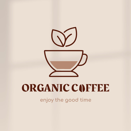 Offer to Enjoy Tasty Coffee Logo 1080x1080pxデザインテンプレート
