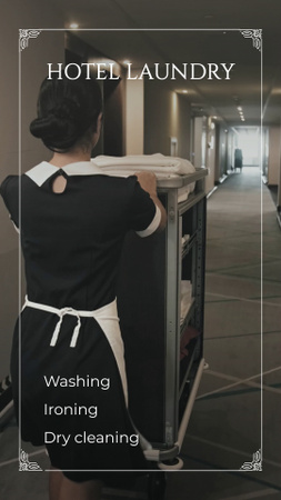 Designvorlage Hotelwäscheservice mit Bügelangebot für TikTok Video