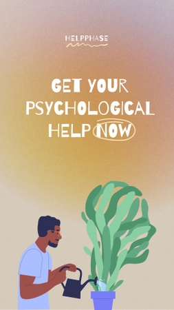 Obtenha ajuda psicológica agora Instagram Story Modelo de Design