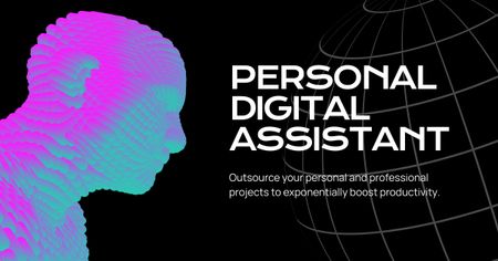Служба персонального цифрового помощника Facebook AD – шаблон для дизайна