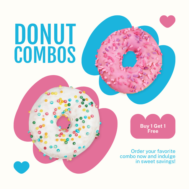 Ad of Special Donut Combos Instagram Tasarım Şablonu