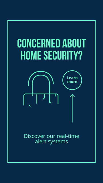 Ontwerpsjabloon van Instagram Video Story van Smart Home Security