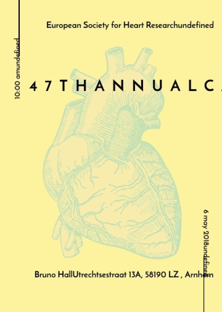 Designvorlage Cardiac Surgery Heart sketch für Flayer