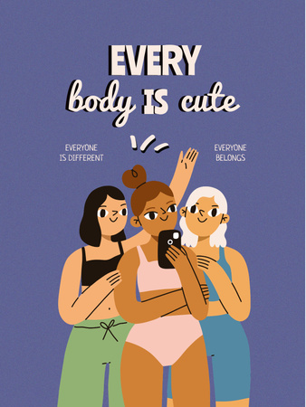 Phrase about Beauty of Diversity Poster US – шаблон для дизайна