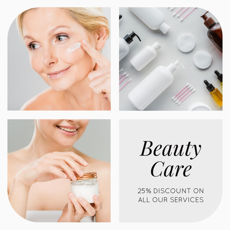 Ontwerpsjabloon van Instagram van Age-Friendly Beauty Care Products Sale Offer