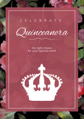 Joyful Quinceañera Holiday Celebration With Crown In Red