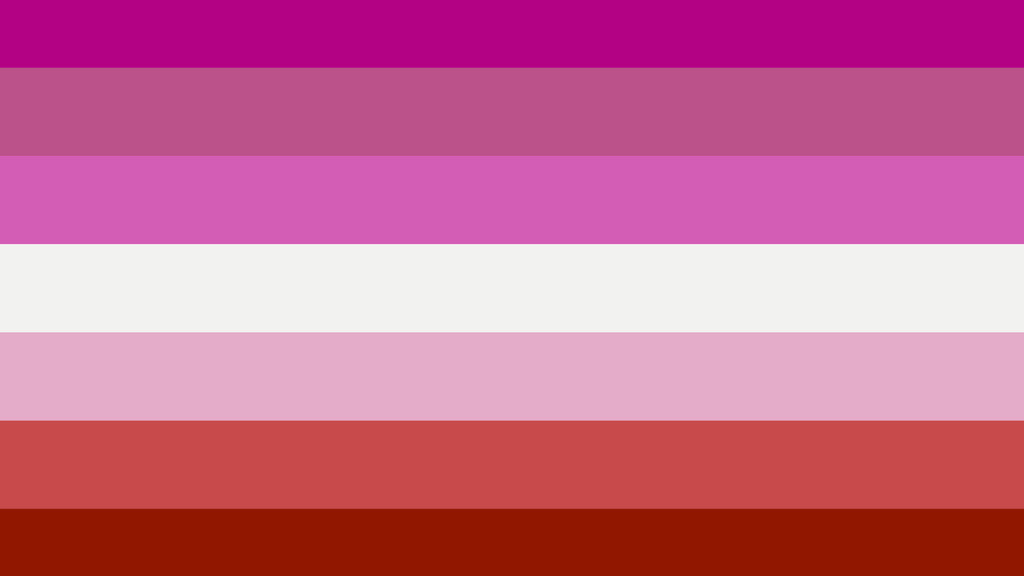 Lesbian Visibility Week Congratulation with Bright Flag Zoom Background Design Template