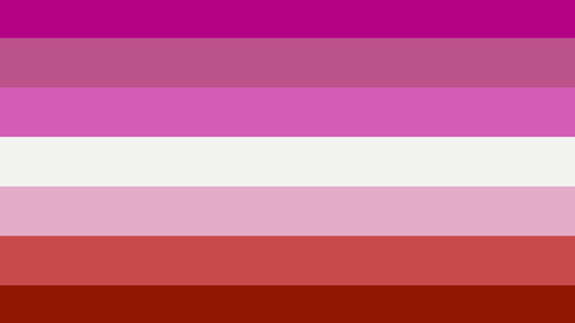 Plantilla de diseño de Lesbian Visibility Week Congratulation with Bright Flag Zoom Background 