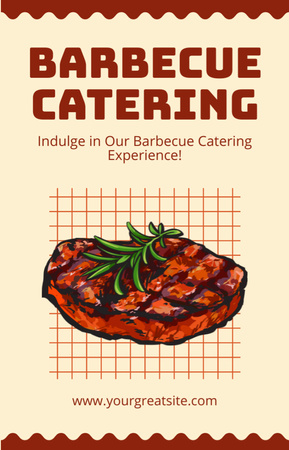 BBQ Catering Advertising with Steak IGTV Cover Design Template