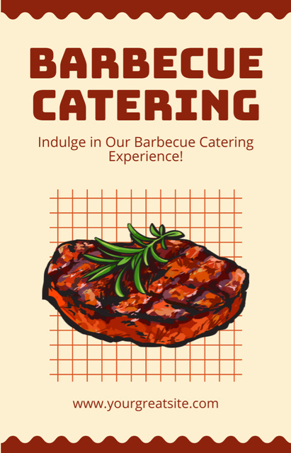 BBQ Catering Advertising with Steak IGTV Cover Modelo de Design