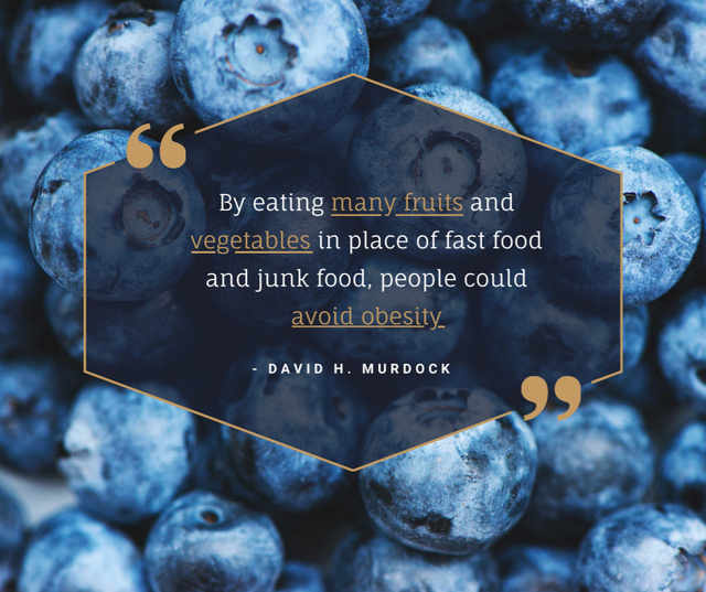 Ontwerpsjabloon van Facebook van Raw ripe Blueberries for healthy diet