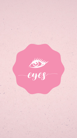Ontwerpsjabloon van Instagram Highlight Cover van Illustration of Eye on Pink