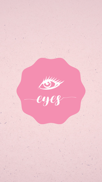 Illustration of Eye on Pink Instagram Highlight Coverデザインテンプレート