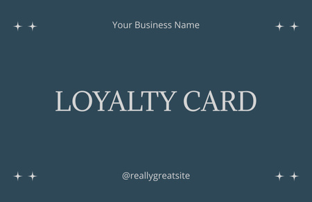 Universal Use Deep Blue Loyalty Program Business Card 85x55mm Design Template