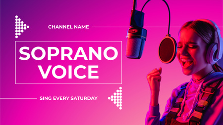 Platilla de diseño Inspirational Channel With Soprano Voice Singer Youtube