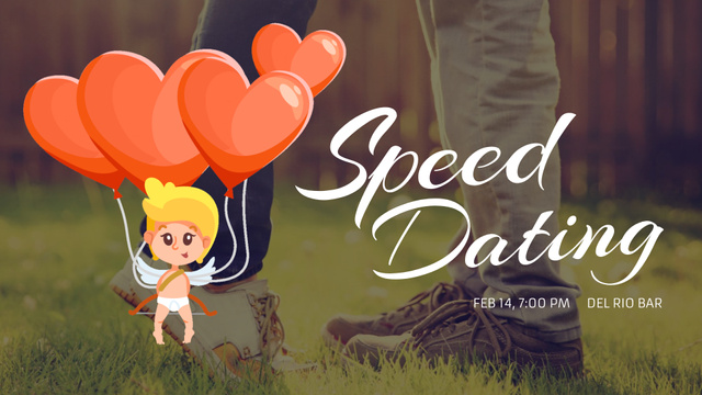Designvorlage Valentine's Day Cupid by romantic Couple für Full HD video