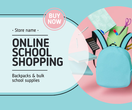 Back to School Sale Announcement Facebookデザインテンプレート