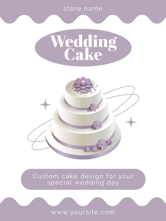 Traditional Cakes for Wedding Day Poster US Design Template